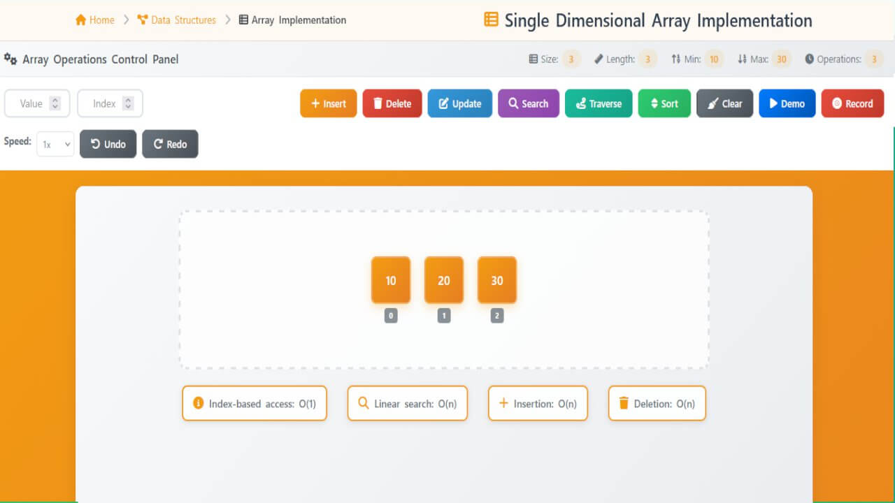 Array Implementation - Animation | Data Structures