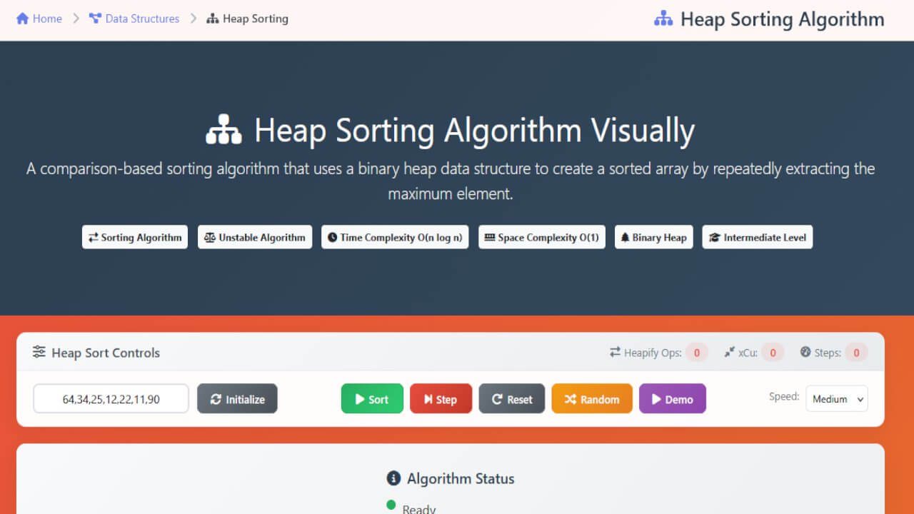 Heap Sort Algorithm - Step By Step | Data Structures